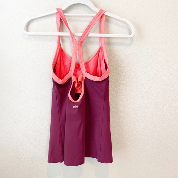 Alo yoga maroon neon Racerback workout top - Picture 5 of 5